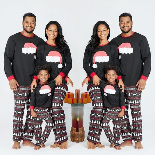 Christmas Printed Long Sleeve Casual Home Parent-child Set