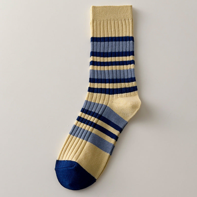 Women's Autumn And Winter Cotton Thickened Double Needle Tube Socks