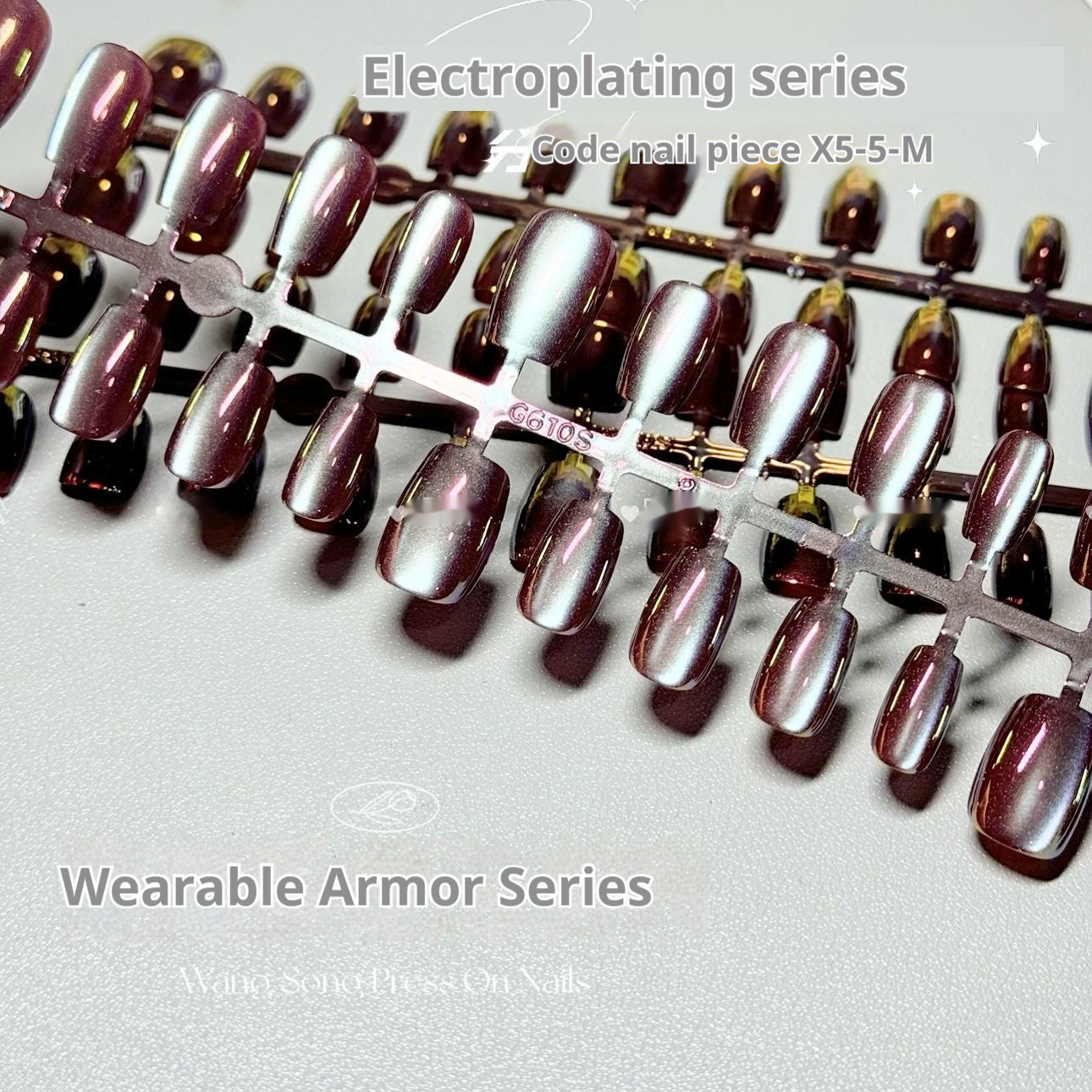 Electroplated Cat Eye Internet Celebrity Aurora Armor Wear Nail Tip Handmade