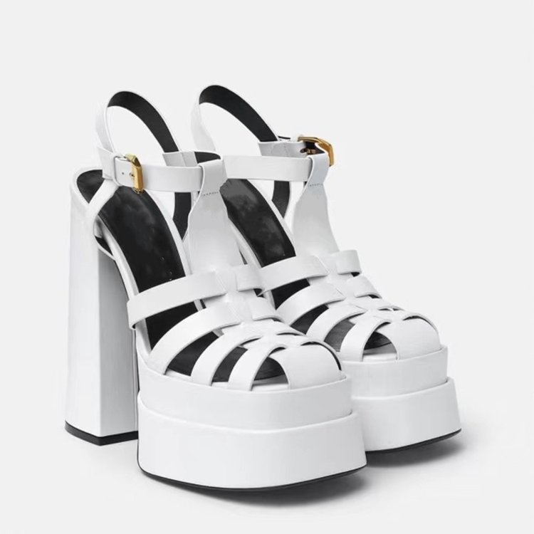 Women's Toe Braided Roman High Heel Sandals