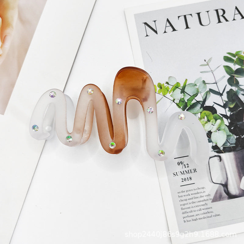 Gradient Color Wave Grip Hair Clip