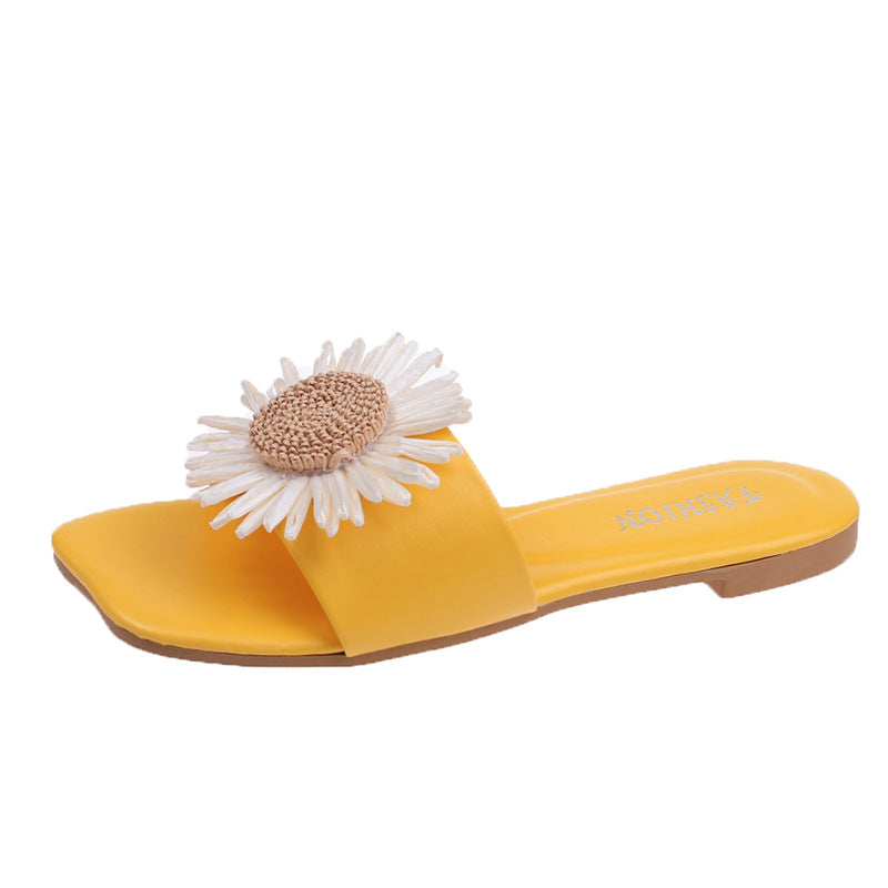 Student Flat Sandals Flower Soft Summer Slippers