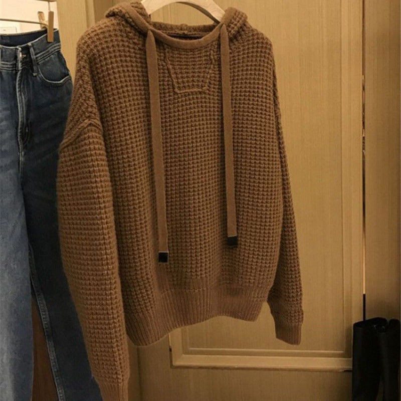 Hooded Sweater Sweater Men's Versatile Color Sweater Youth Long Sleeve