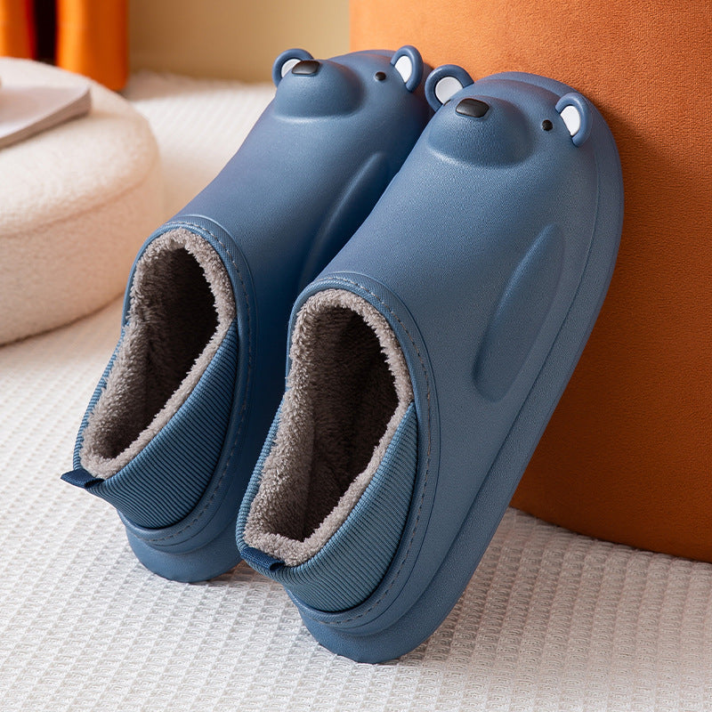 Waterproof Cotton Slippers Bag With Thick-soled Soft Cute Cartoon Home