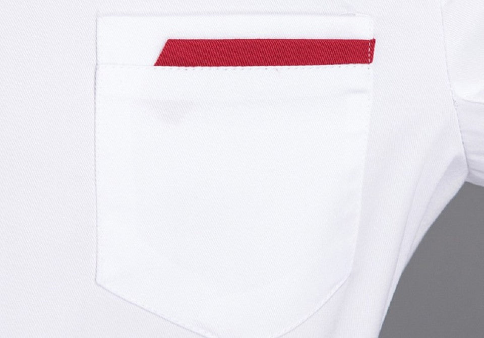 Chef Long Sleeve Coveralls With Dark Buttons