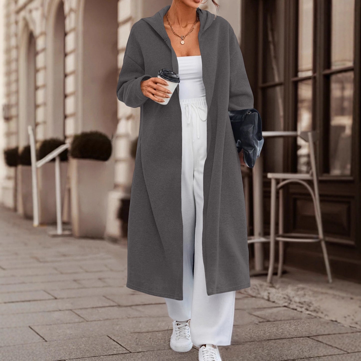 Women's Leisure Commute Long Cardigan Jacket