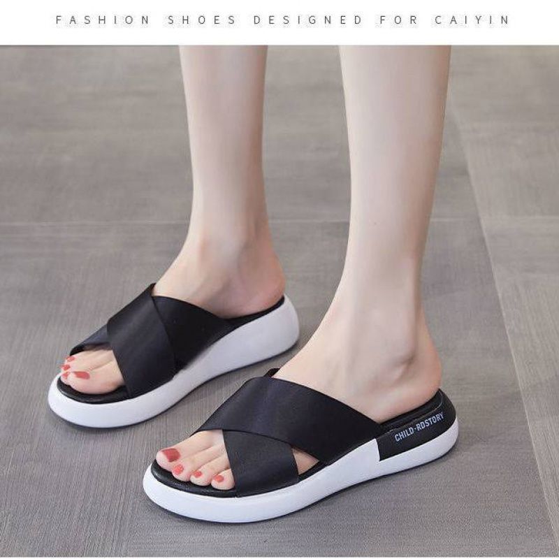 Flat Beach Shoes Fashion All-match Elastic Sports Shoes Casual Women's Shoes