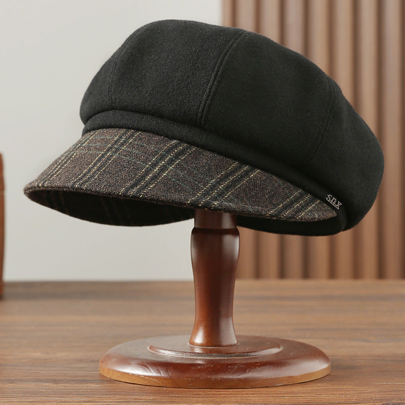 Women's Autumn And Winter Wool Blended Hat
