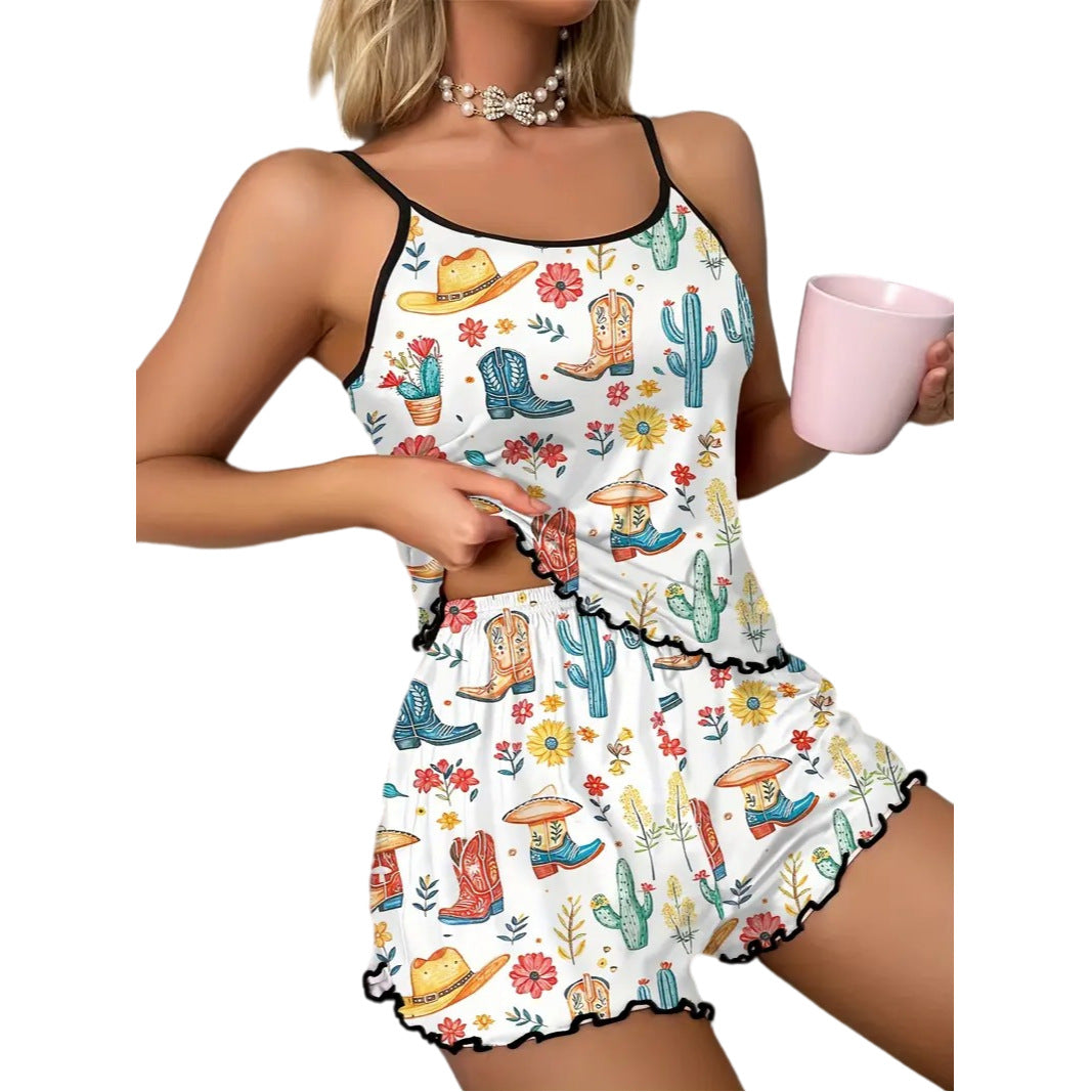 Women's Printed Cami Pajama Pants