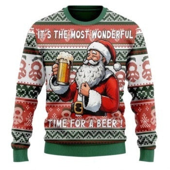 Christmas Carnival Christmas Gift Unisex Padded Crew-Neck Sweater New Fashionable Sweater