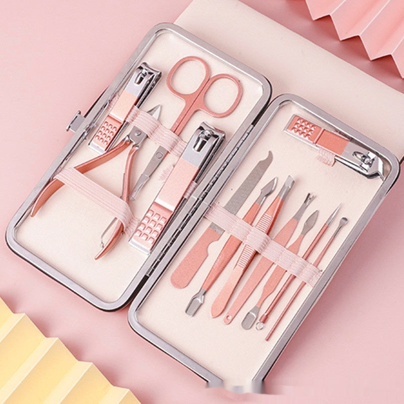 Stainless Steel Nail Scissor Set 18-piece Manicure Implement  Clippers
