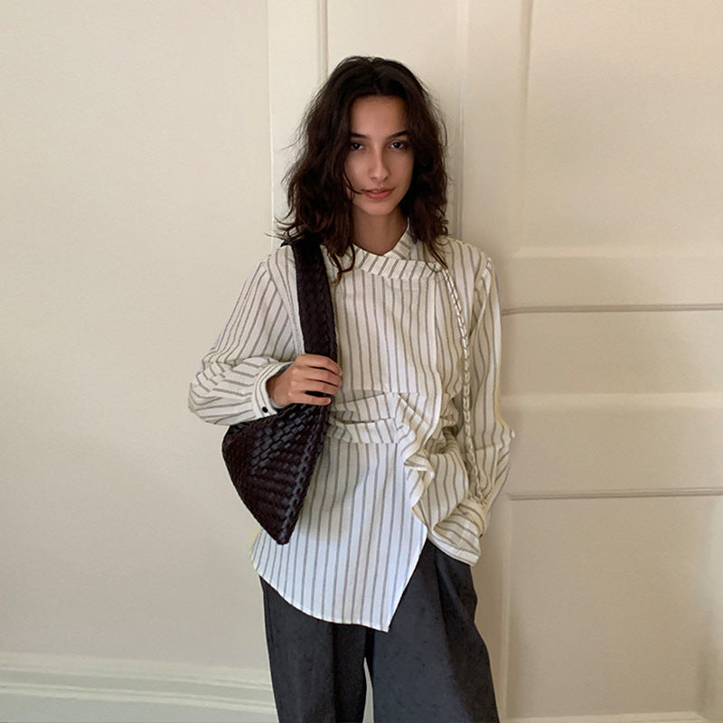 Women's Striped Shirt With Inner Design