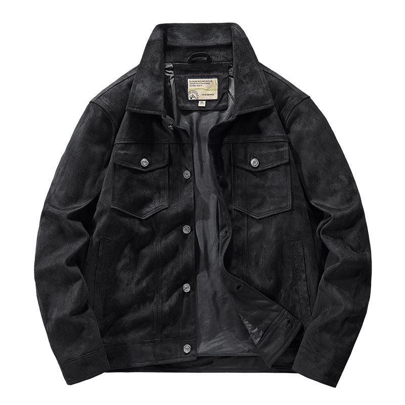 Fashion Personality Men's Thin Suede Jacket
