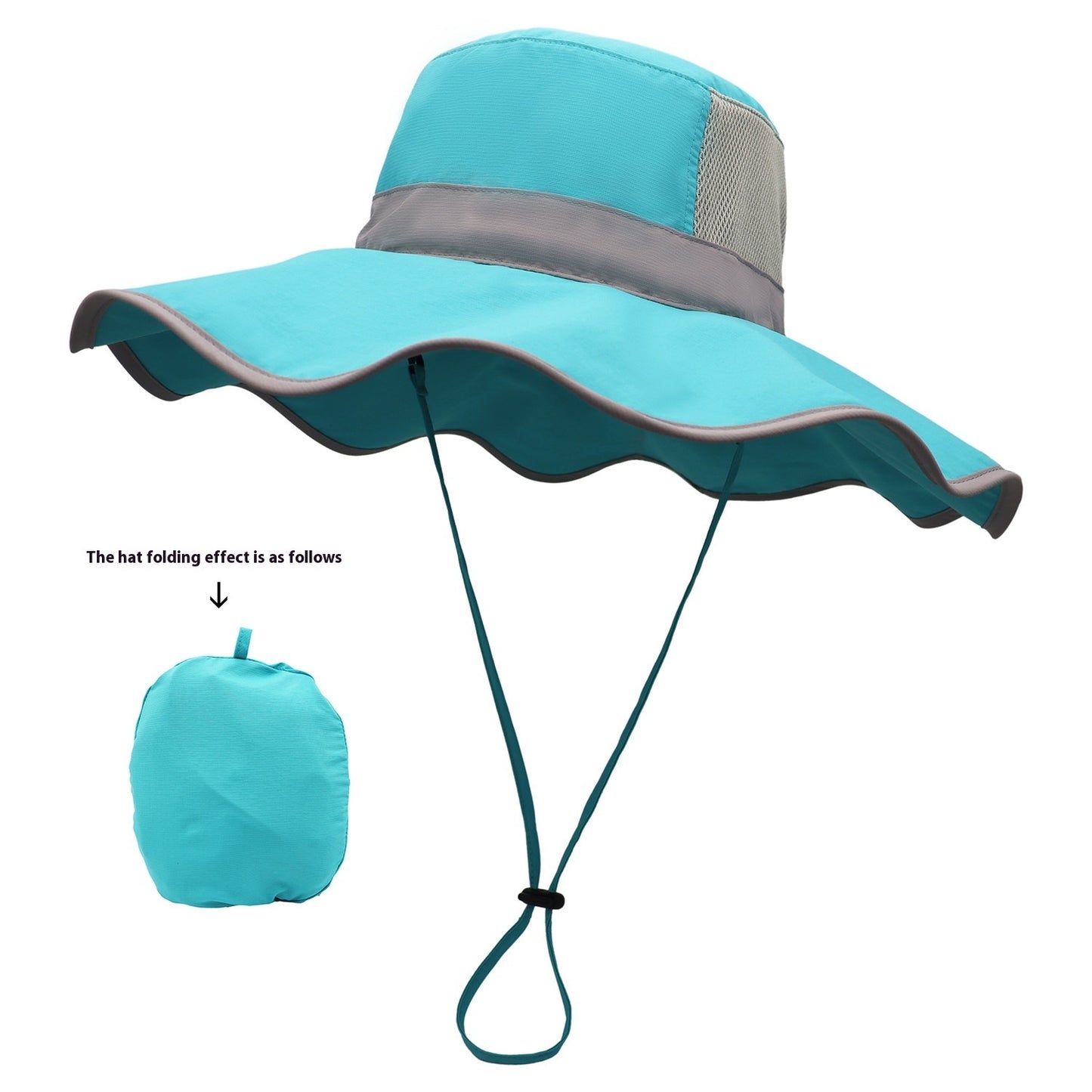 Sun Protection Travel Outdoor Riding Broad-brimmed Hat