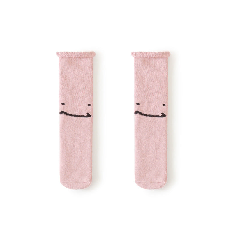 Children's Socks Autumn And Winter Thickening Plus Pile Loop Long Tube
