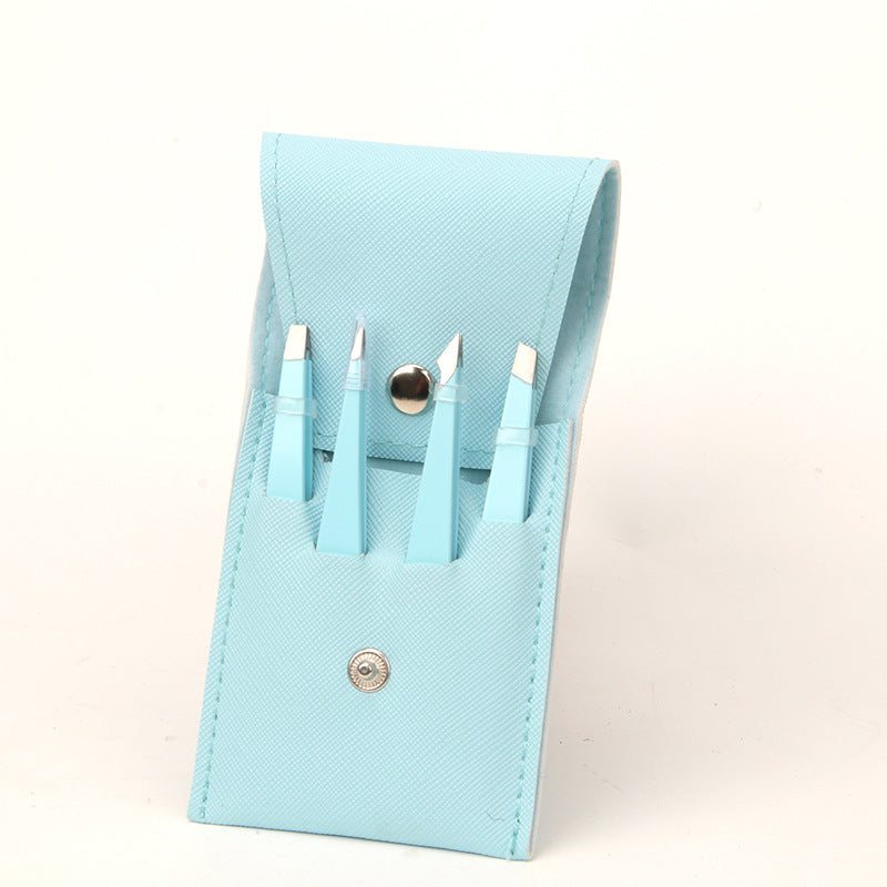 Stainless Steel Clip False Eyelashes Brush Eyebrow Trimming Set