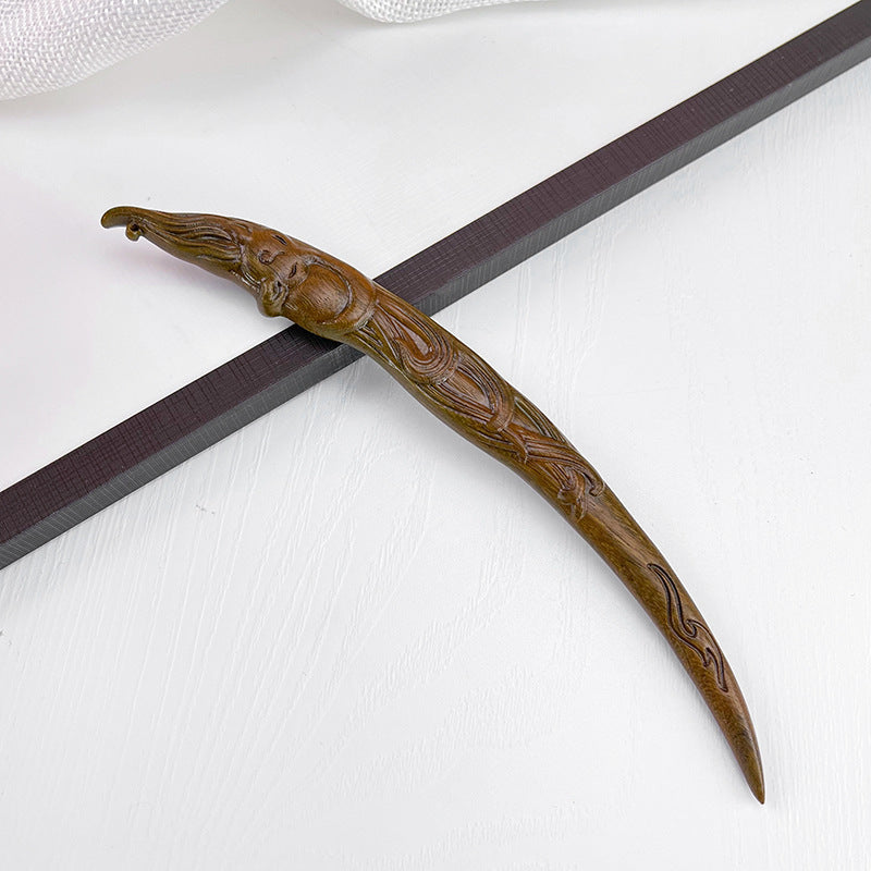 Wooden Women's Chinese Style Headdress Animal Hairpin