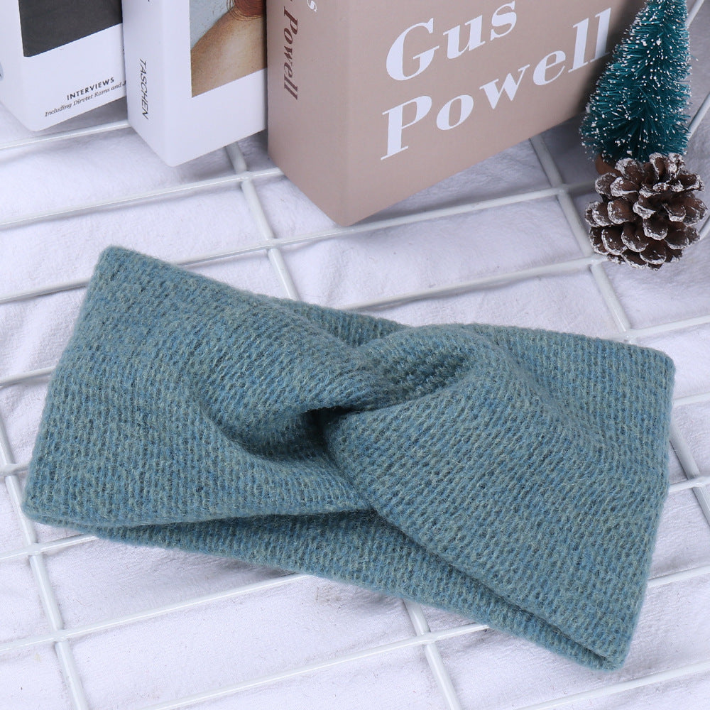 Simple And Versatile Wide-sided Cross Woven Knitted Headband