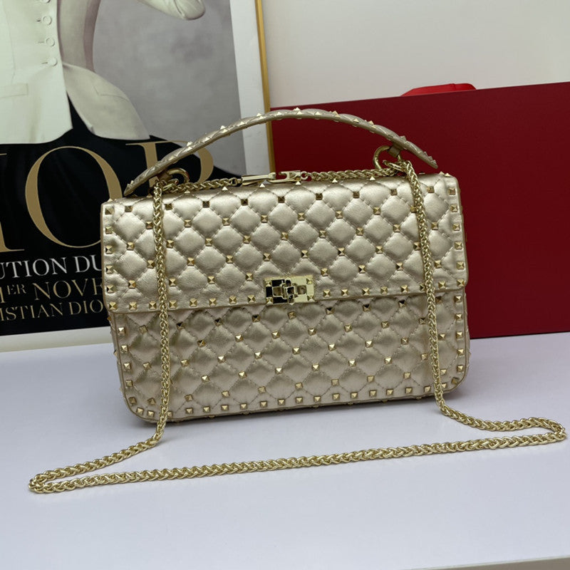 Kvinders Fashion Fåreskind Diamantbesat Lille Firkantet Taske
