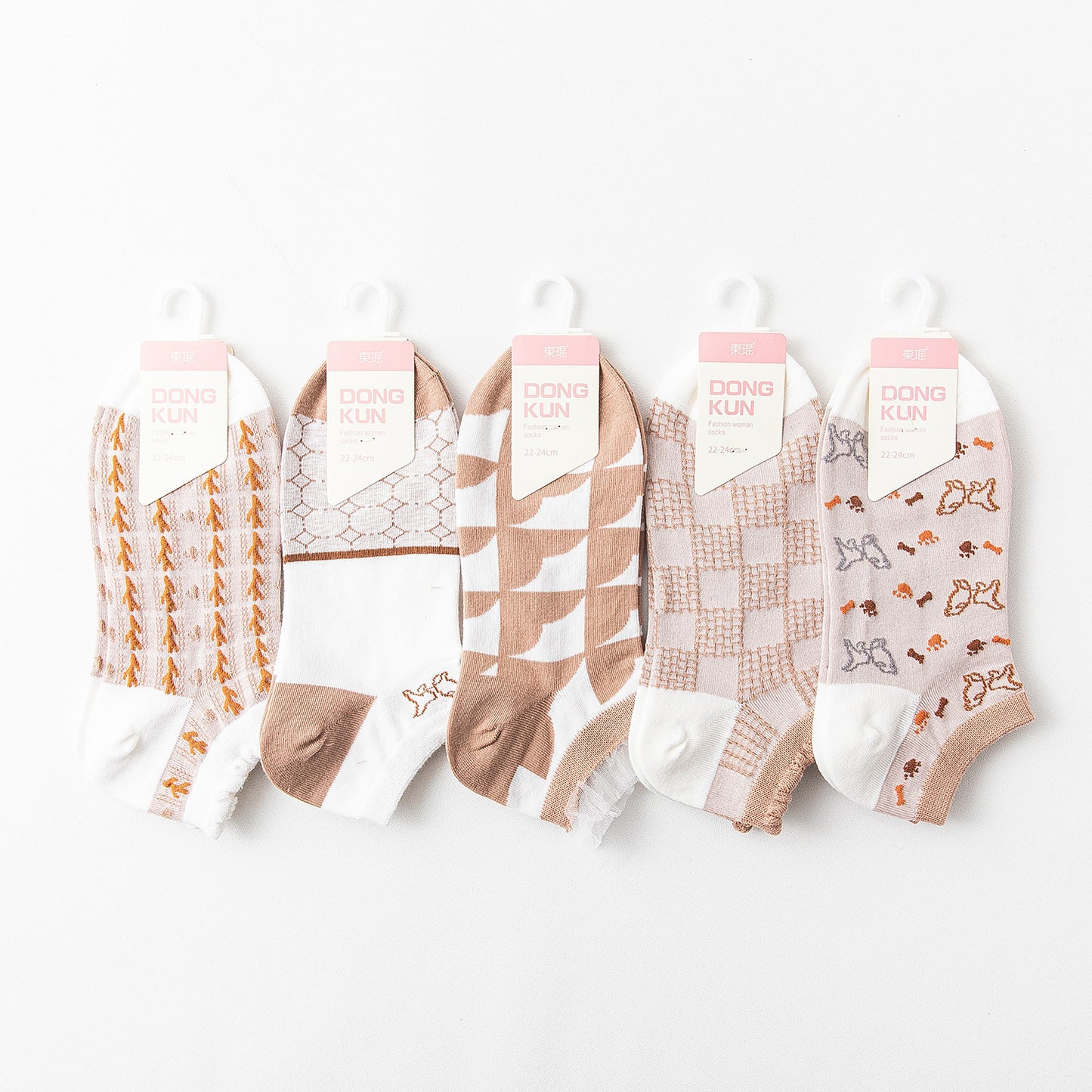 Retro Boat Combed Cotton Women's Sports Socks