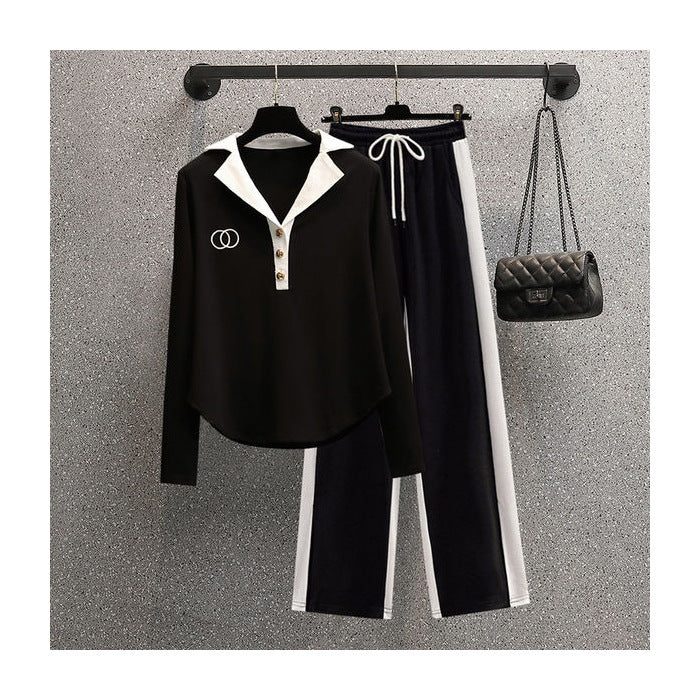 Women's Casual Top And Pants Fashion Set