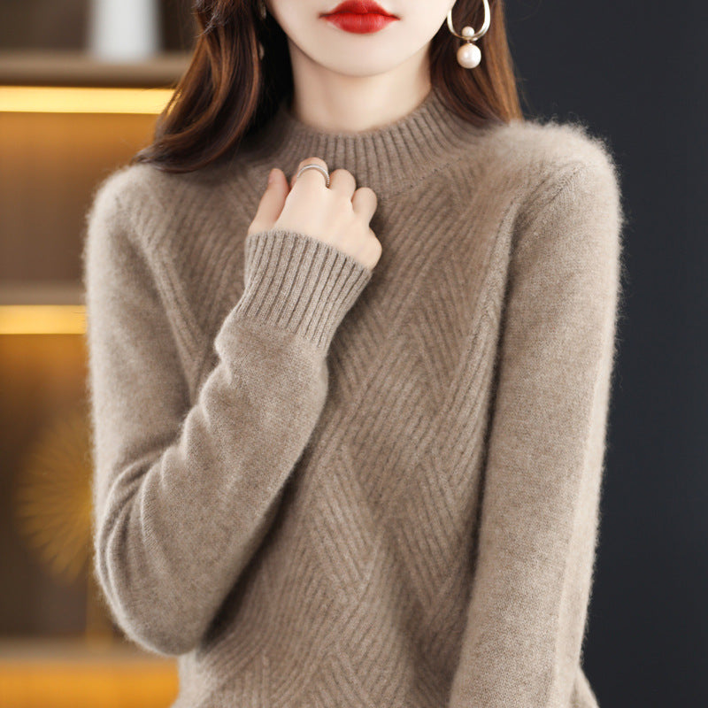 Women's Half Turtleneck Knitted Bottoming Shirt