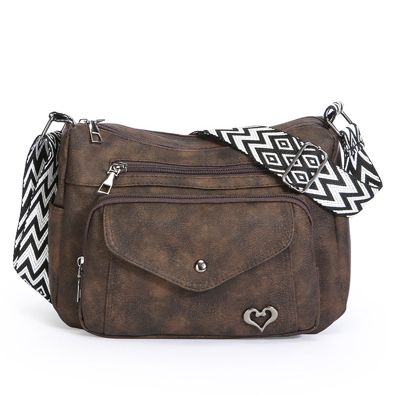 Flip All-match Simple Middle-aged Large Capacity Shoulder Messenger Bag