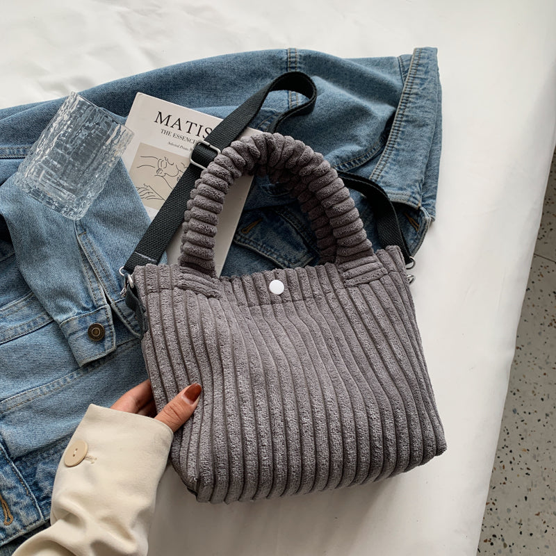 Autumn And Winter Plush Cute Furry Handbag Tote Bag