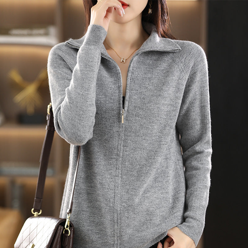 Knitted Cardigan Women's Long-sleeved Sweater