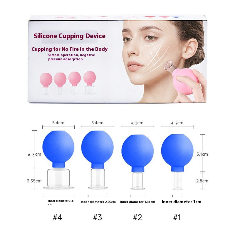 Facial Beauty Scraping Cupping Device Massage Lifting Facial Meridian Dredging Gadget Vacuum Jar Walking Device