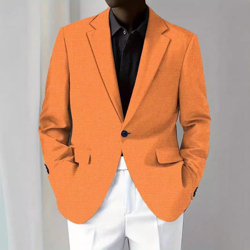 Men's Digital Print Long Sleeve Suit Jacket