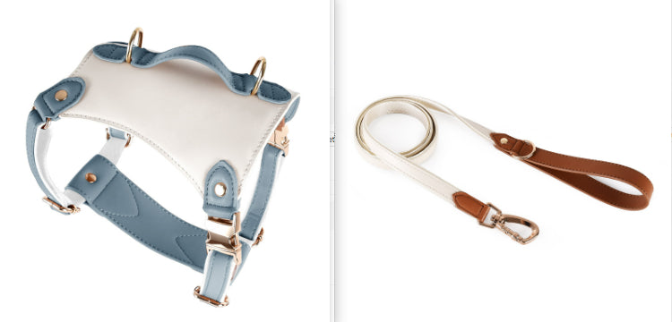Leather Pet Vest Type Lead Rope Chest Strap