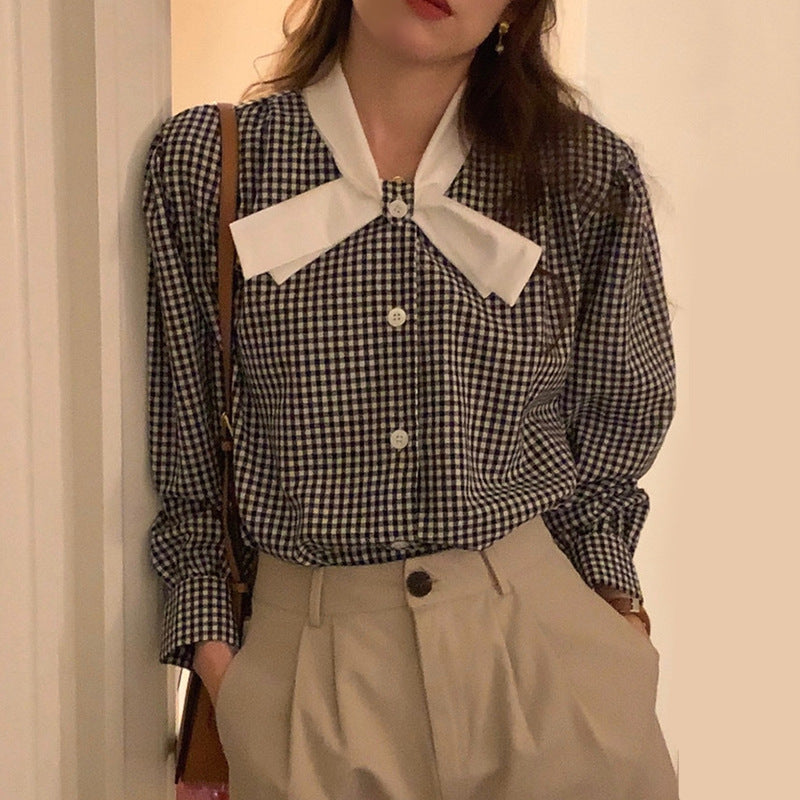 Womens Relaxed-fit Casual Mid-length Blue Shirt