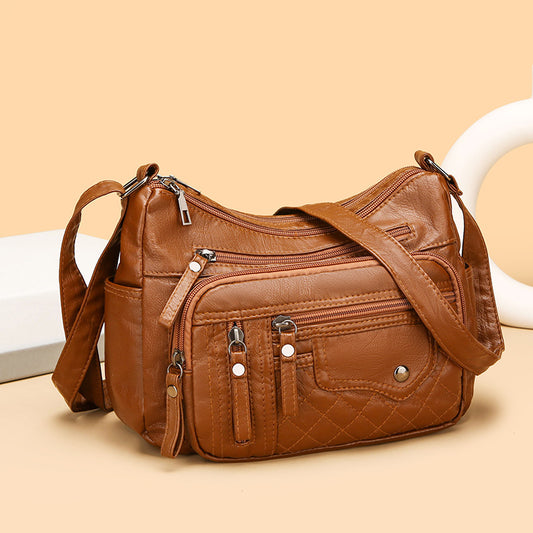 Women's Leather Large-capacity Crossbody Bag