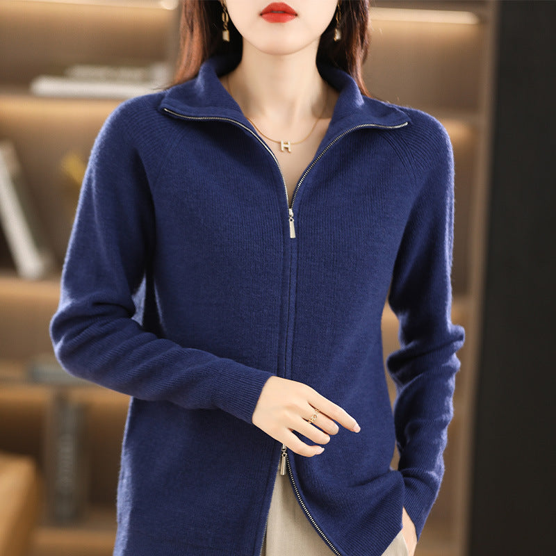 Knitted Cardigan Women's Long-sleeved Sweater