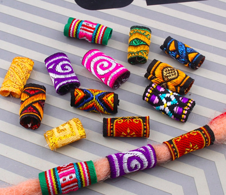 10 Pcs / Lot colorful mix fabric hair braid