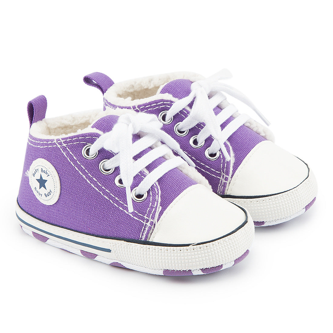 New Winter Baby's Shoes Cotton Shoes Fleece Lined Warm Canvas Shoes Baby Non Slip Soft Bottom Toddler Shoes Baby's Shoes