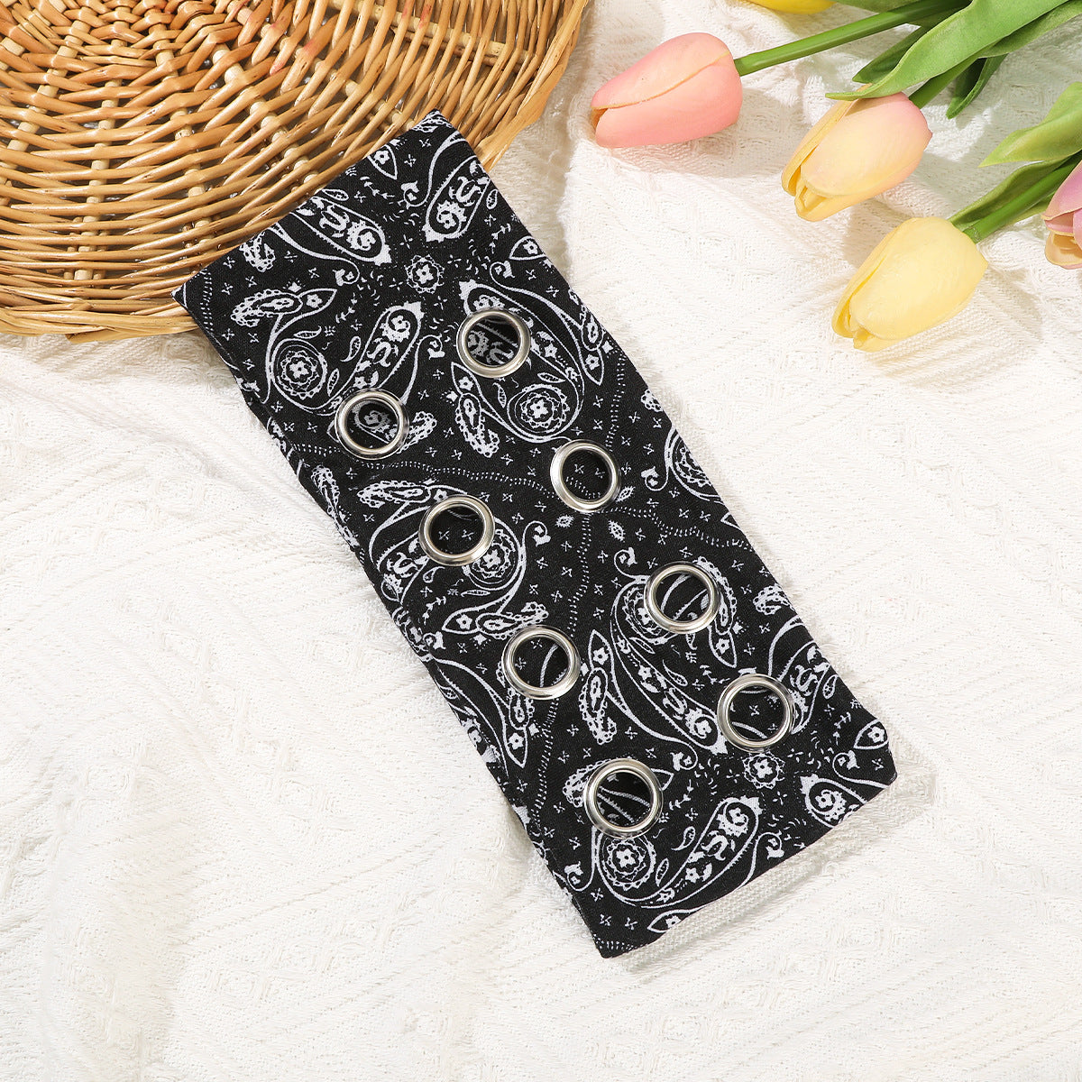 Punk Metal Circle Hip Hop Pullover Hair Band
