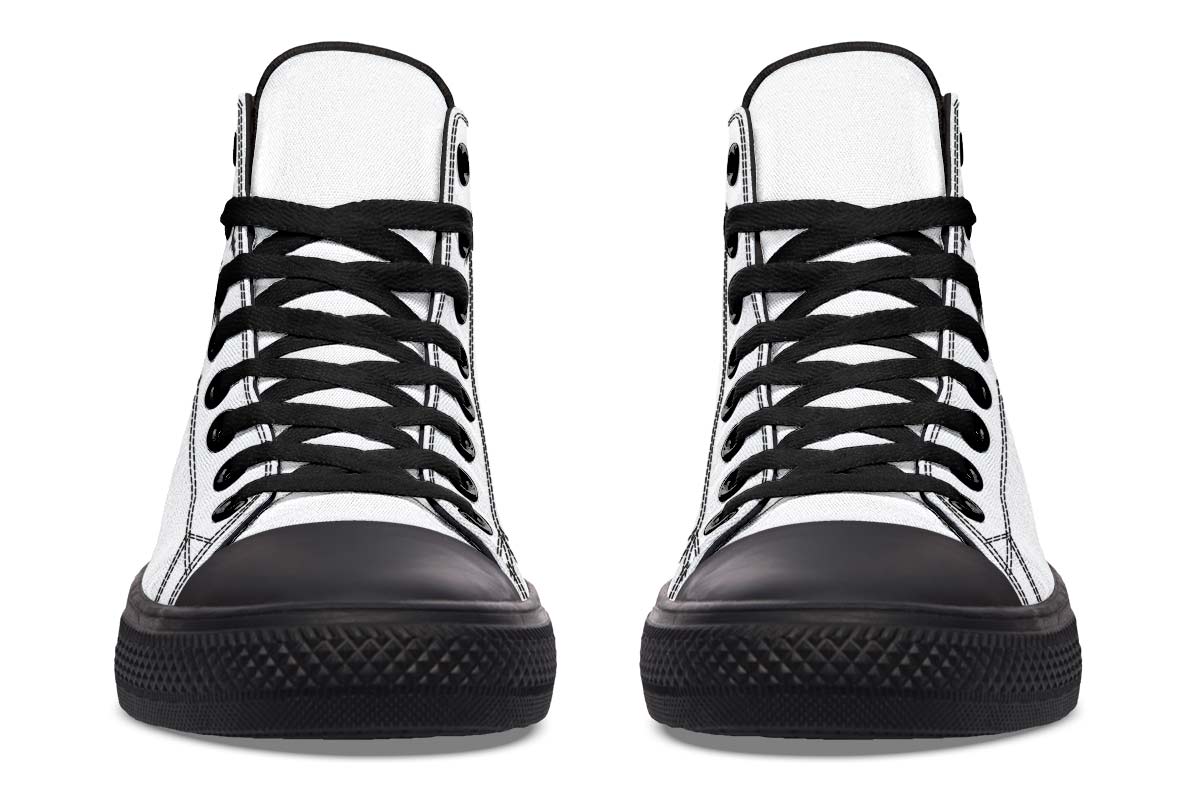 Men's And Women's Fashion Color Printing High-top Canvas Shoes