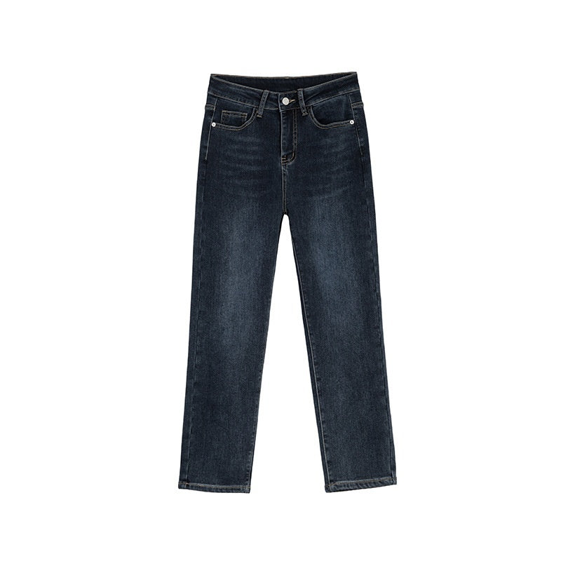 Slimming Straight Pants Women's Thick Fleece Baguette Pants