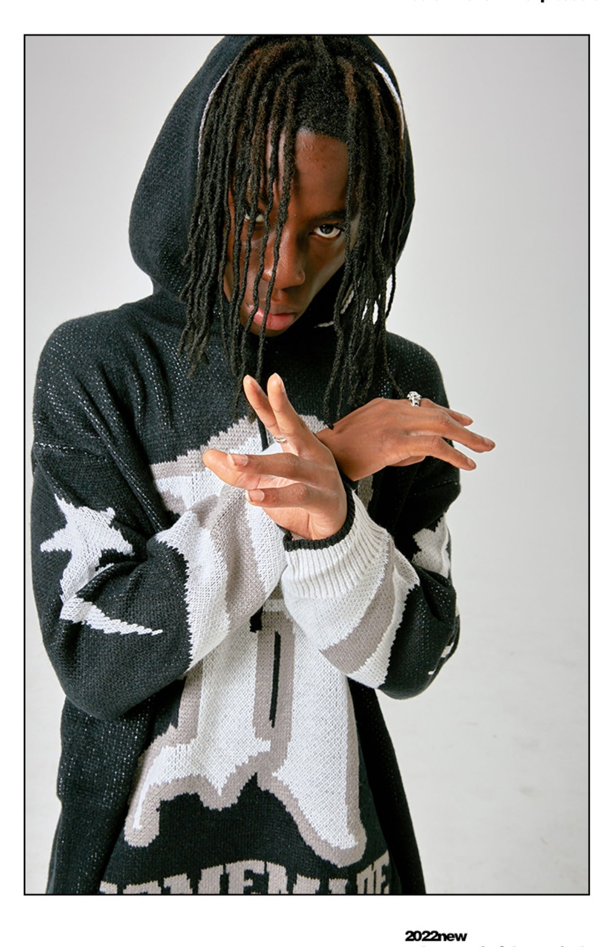 SweaterRetro Sweater Men's High Street Letters Embroidered