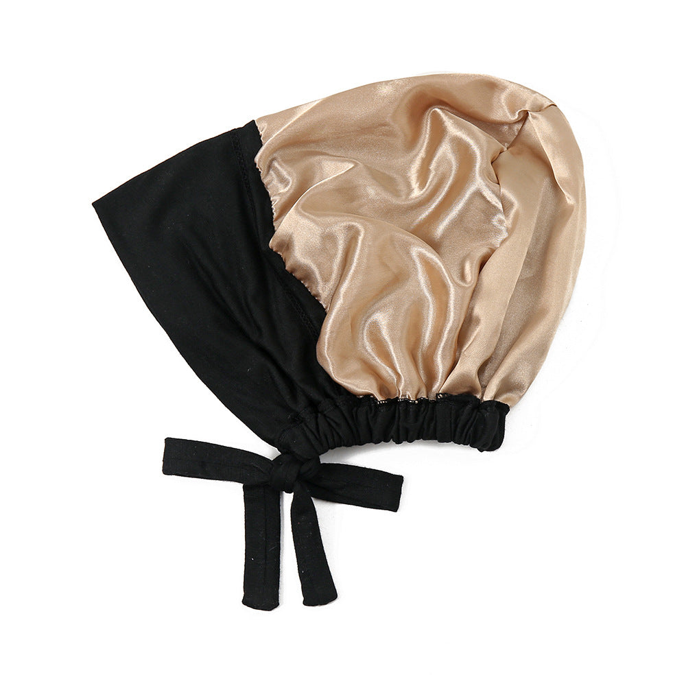 Women's Fashion Simple Mercerized Cotton Elastic Elastic Lace-up Ethnic Headscarf