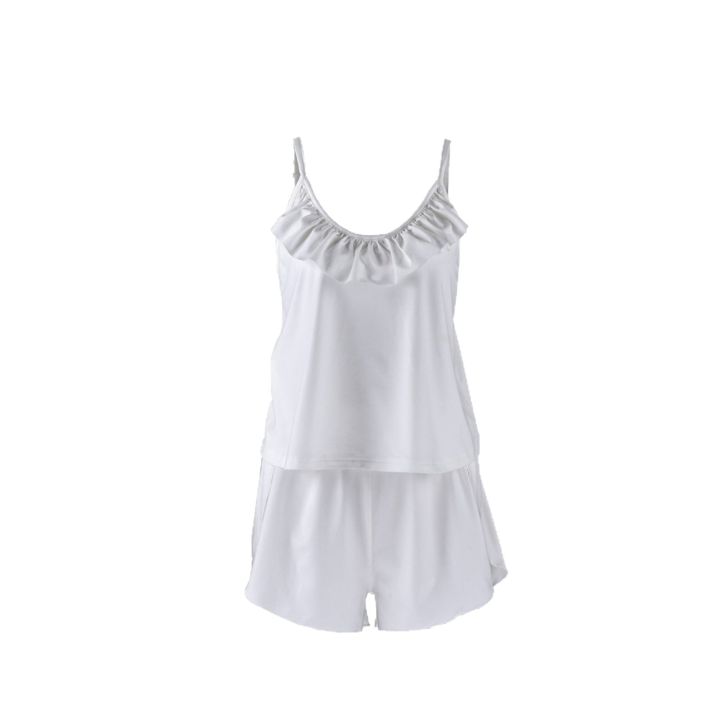 Knitted Milk Silk Camisole And Shorts Womens Pajama Set