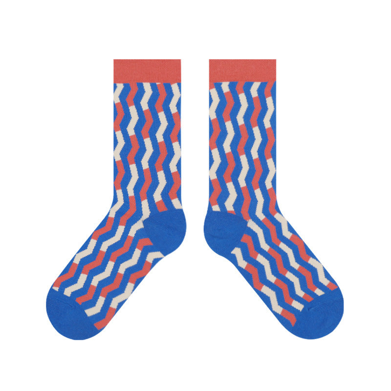 Cheerful Color Block Cute Japanese Style Korean Style Socks
