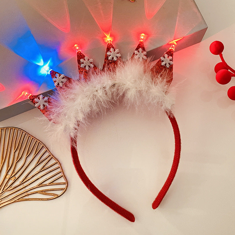Christmas Antlers Hairband Decoration Plush