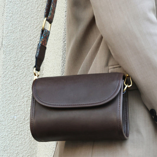 Leather Street Plant Tanned Single Shoulder Crossbody Bag