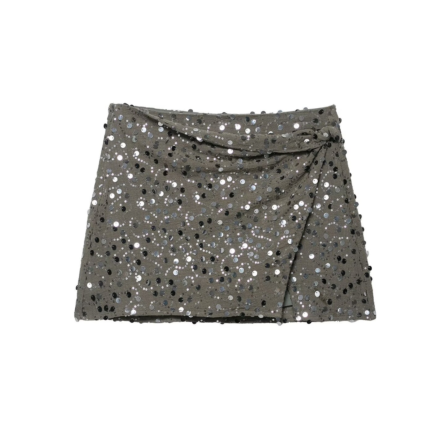 Mini Skirt With Beaded Embellishments For Women