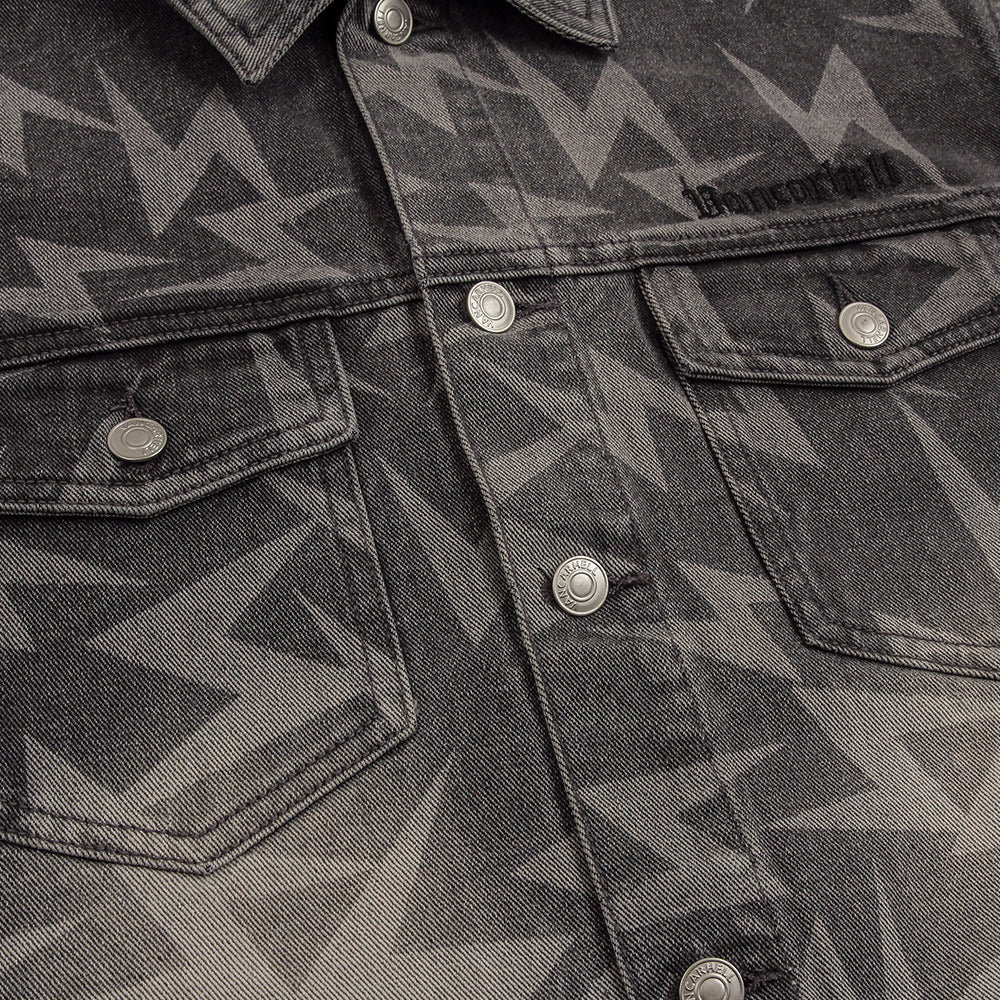 The Hem Is Damaged CutWashed And Worn Denim Clothes