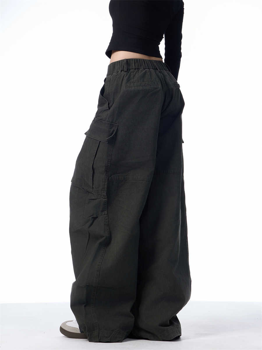 Multi-pocket Machete Overalls Women's Loose Wide-leg Pants