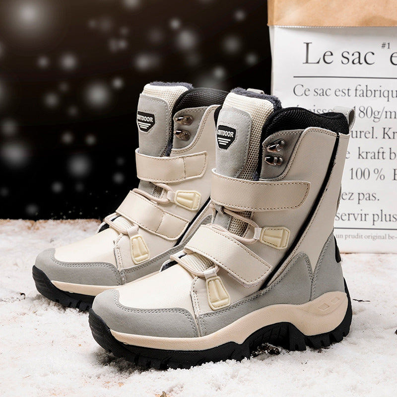 Women's Large Outdoor High Top Plush Mountaineering Shoes